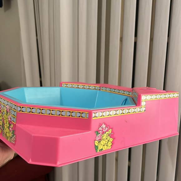 Vintage 1983 Barbie BUBBLING SPA Playset Hot Tub 7145 w/ Original Box Incomplete - Picture 15 of 16